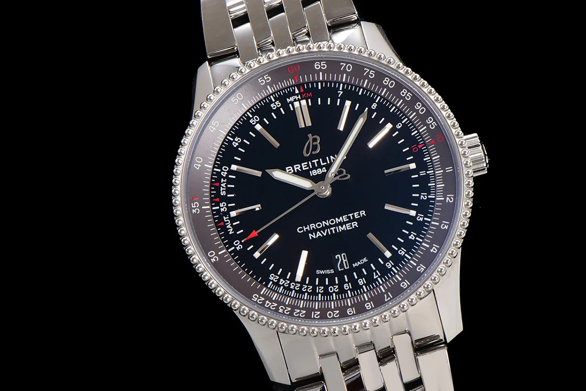 Navitimer Automatic 41 Black Dial in Steel on Bracelet