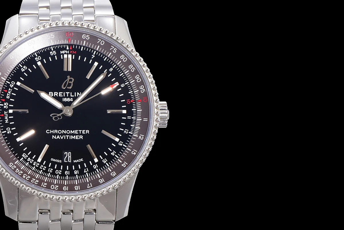 Navitimer Automatic 41 Black Dial in Steel on Bracelet
