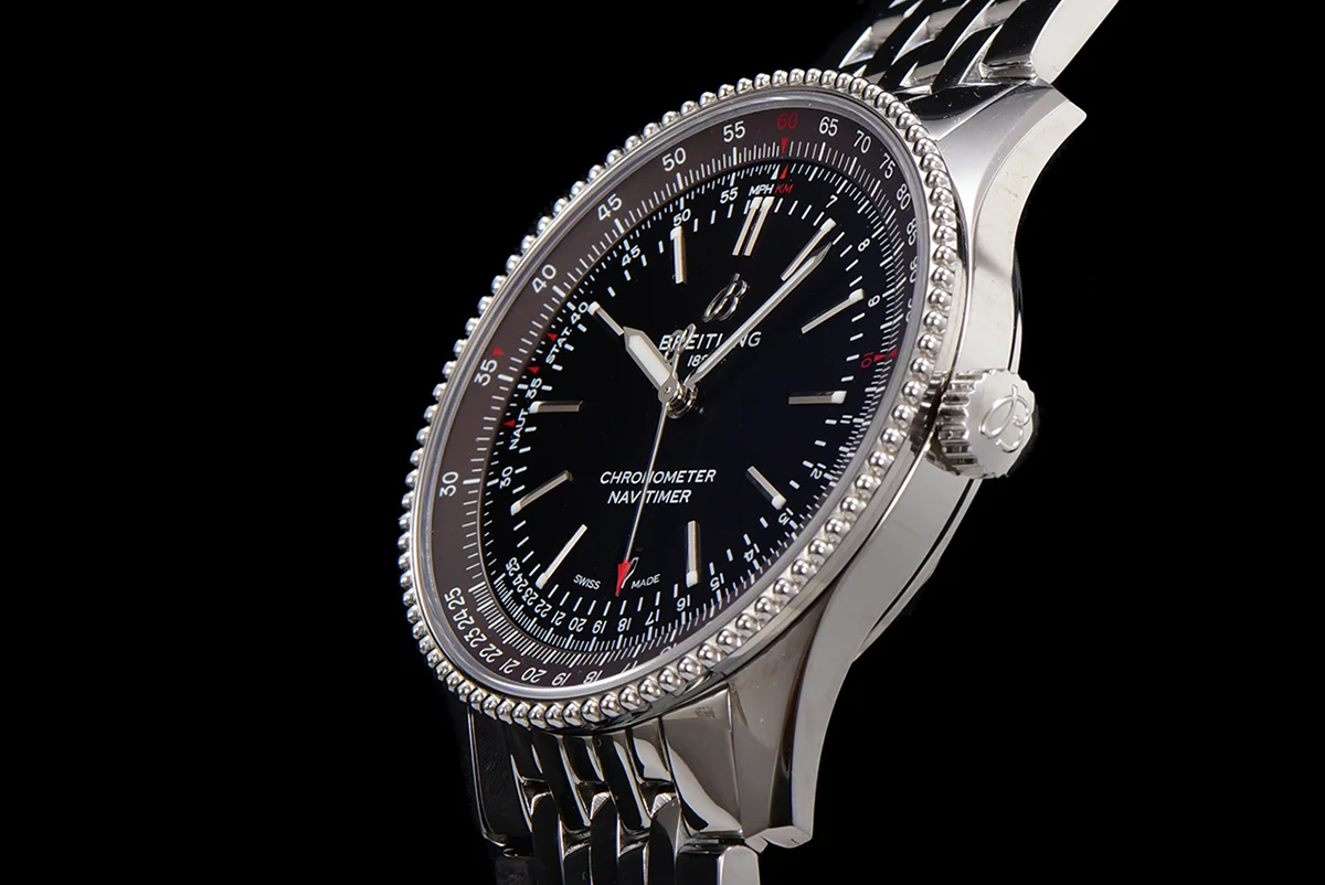 Navitimer Automatic 41 Black Dial in Steel on Bracelet