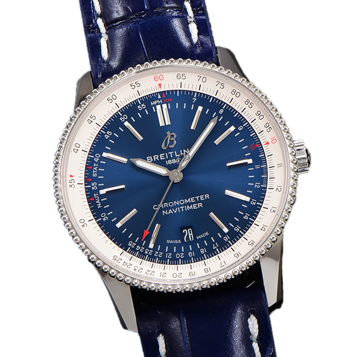 Navitimer Automatic 41 Blue and White Dial in Steel