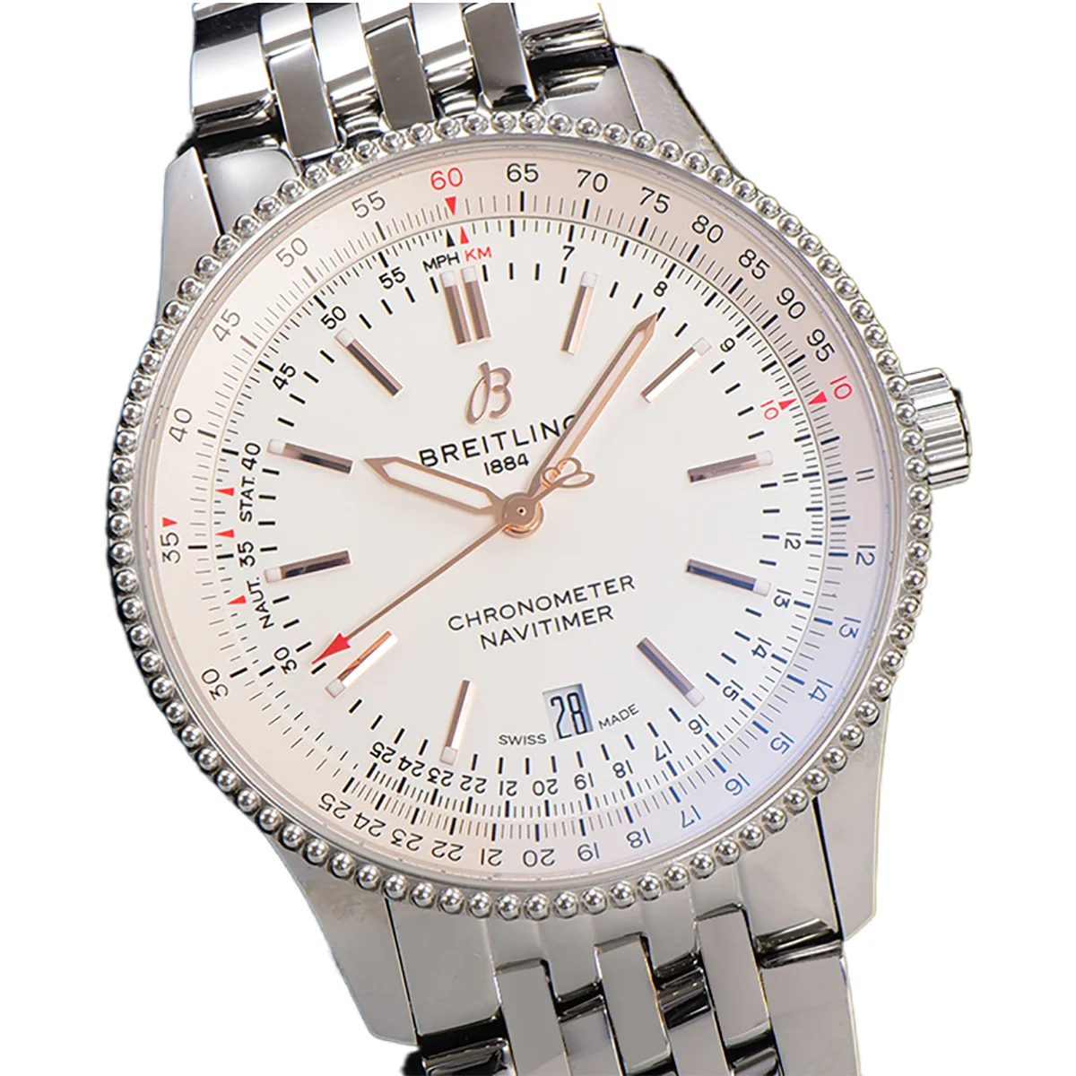 Navitimer Automatic 41 White Dial in Steel on Bracelet Ref. A17326211G1A1