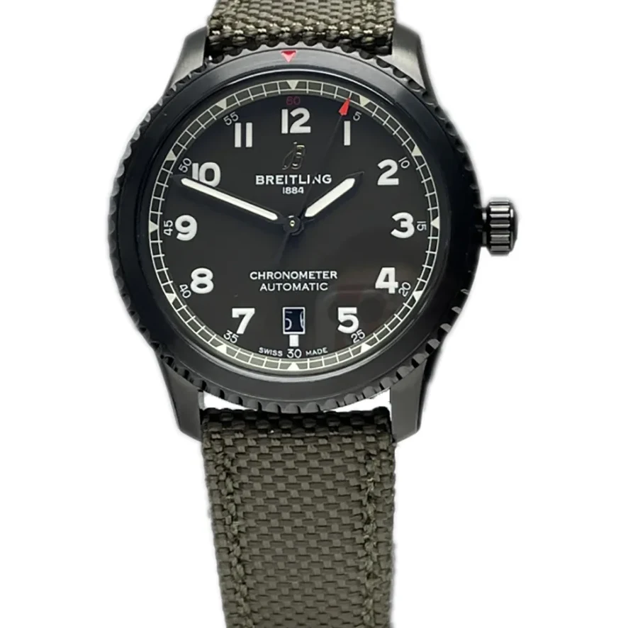 Navitimer Aviator 8 Automatic 41 Green Dial in PVD on Green Nylon Strap