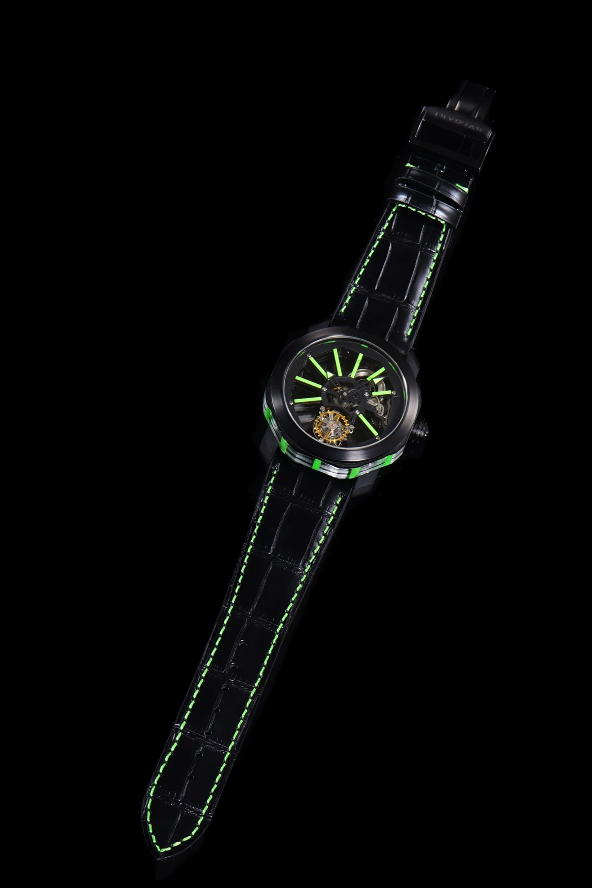 Octo Roma Watch with Green Markers