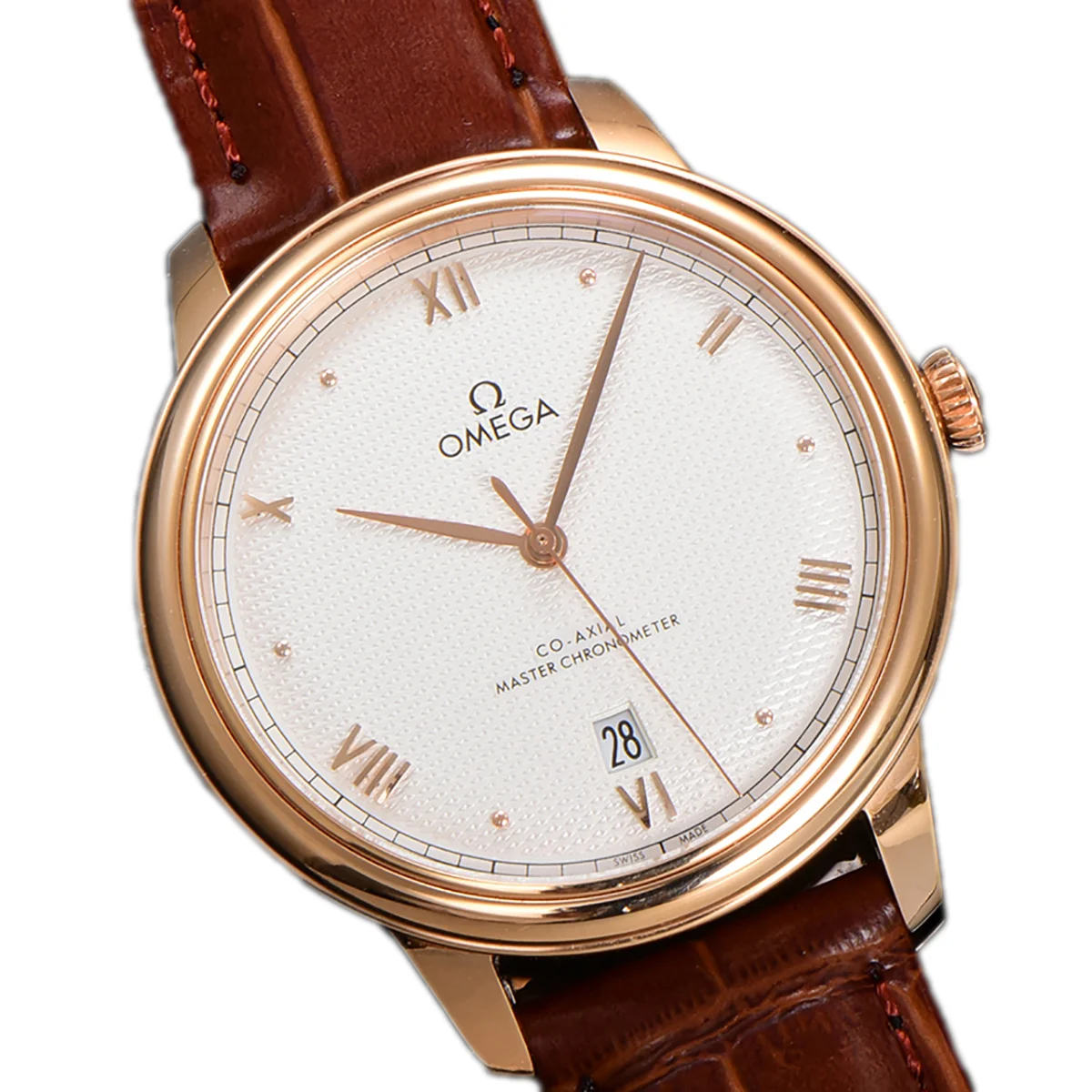 Omega De Ville Prestige Co‑Axial Master Chronometer 40mm White Dial in Rose Gold