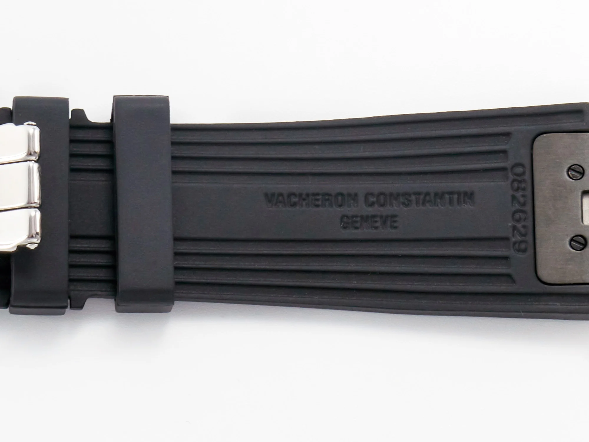 Overseas 4500V SS MKSF 1:1 Best Edition White Dial on Black Rubber Strap A5100