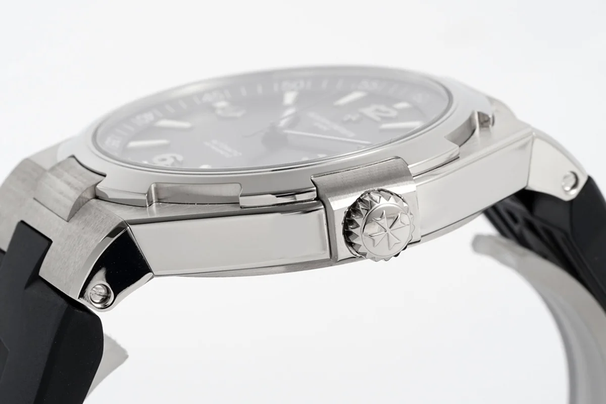 Overseas Automatic 47040 Grey Dial in Steel on Rubber Strap