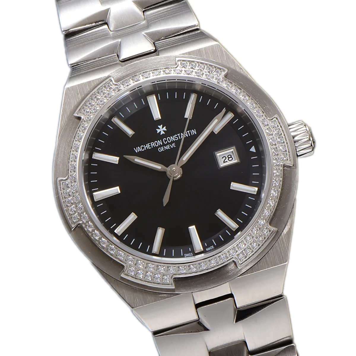 Overseas Black Dial Ref. 4205 35mm in Steel