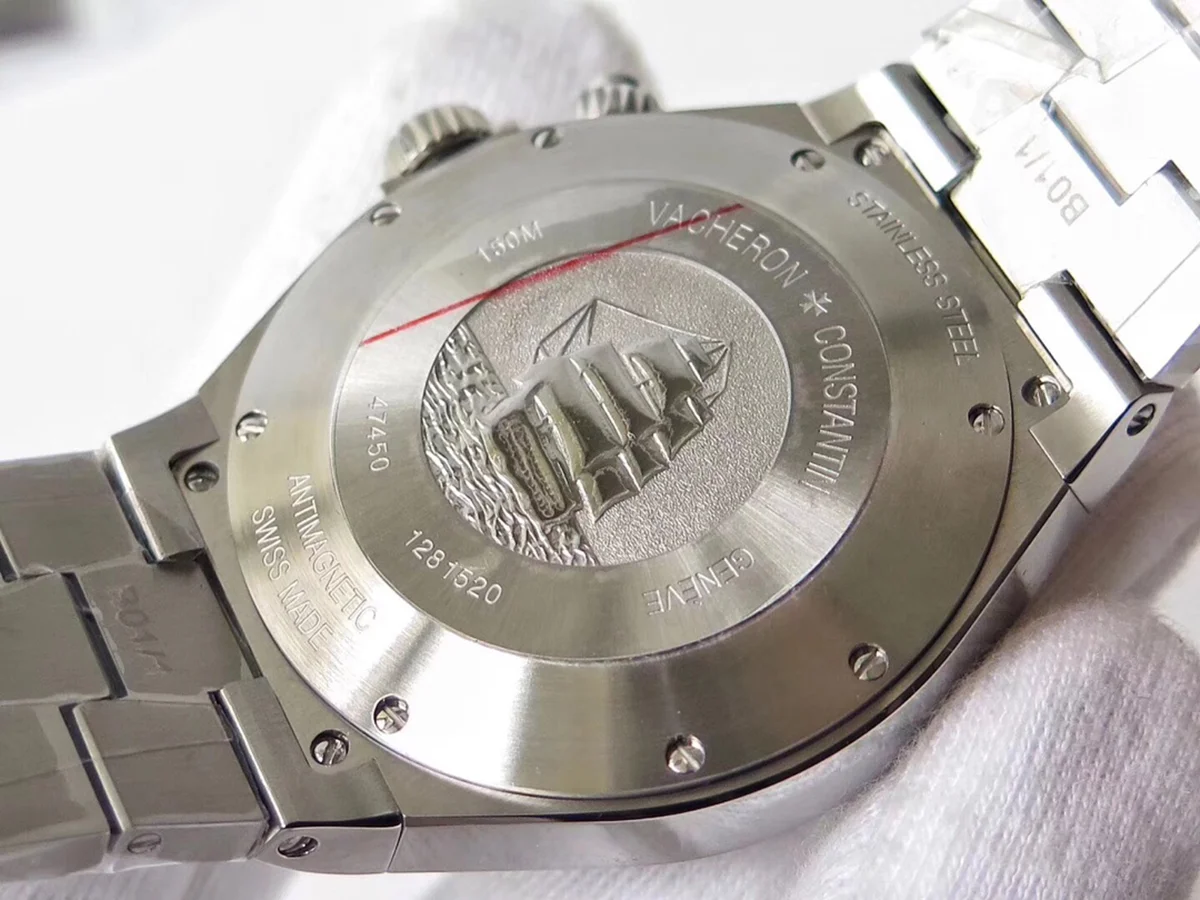 Overseas Dual Time Black Dial in Steel