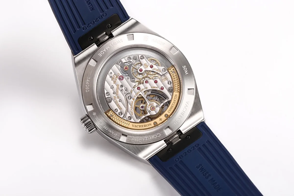 Overseas Tourbillion in Blue Rubber Strap