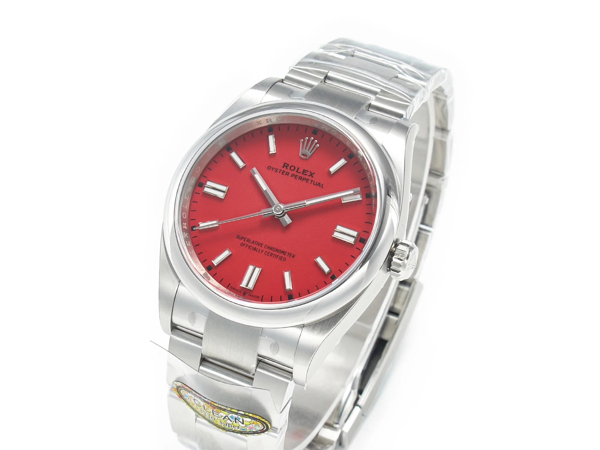 Oyster Perpetual 36mm 126000 Clean 1:1 Best Edition 904L Steel Red Dial on SS Bracelet VR3230