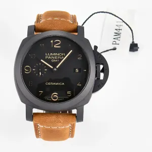 PAM441 Luminor Due VSF Best Edition Black Dial Black Carbon Bezel on Brown Asso Strap AXXXIV