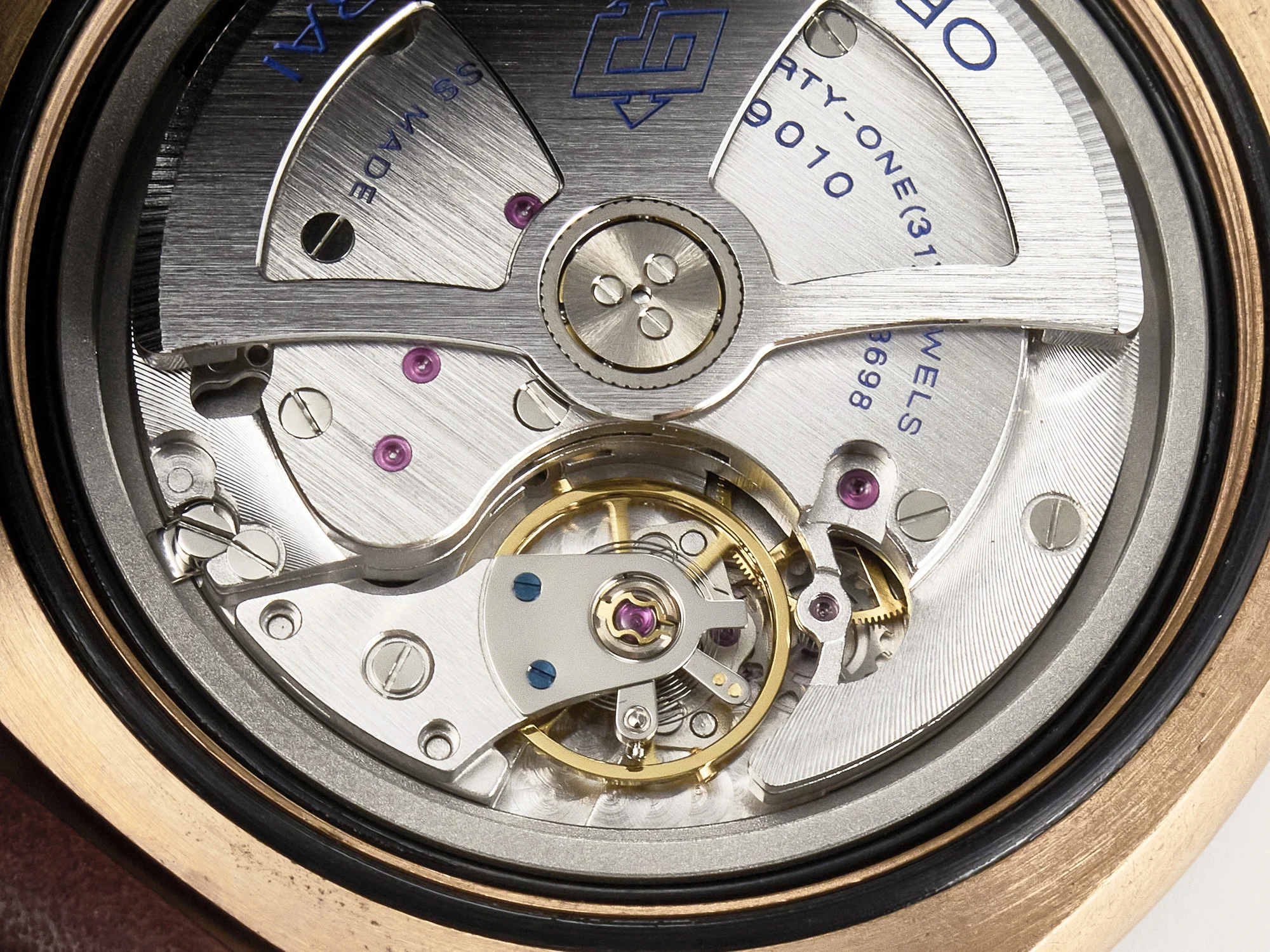 PAM968 V Bronzo VSF 1:1 Best Edition Brown Ceramic Bezel and Dial on Brown Calfskin Strap P.9010 Clone