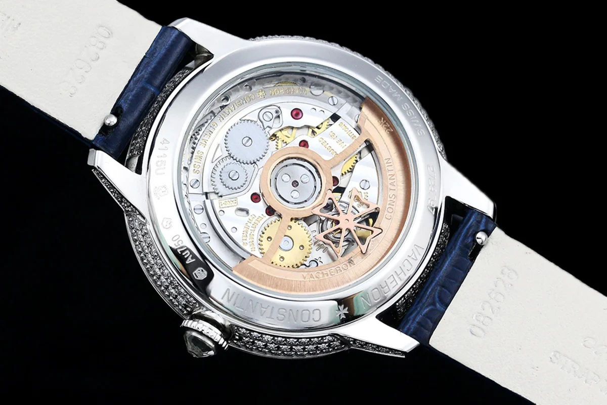 Patrimony Self-Winding Jewellery Diamond Paved Dial in White Gold