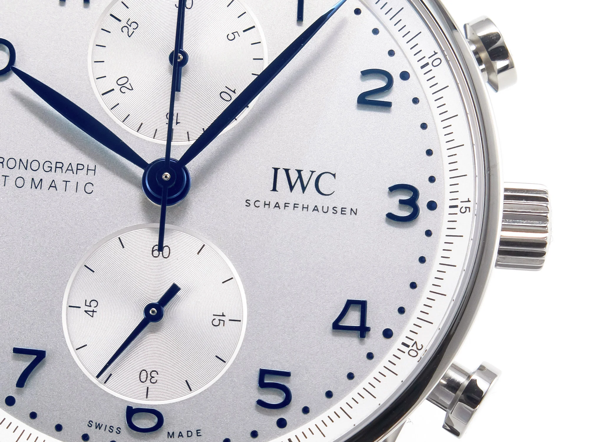 Portuguese Chrono IW371605 ZF 1:1 Best Edition White Dial on Blue Leather Strap A69355