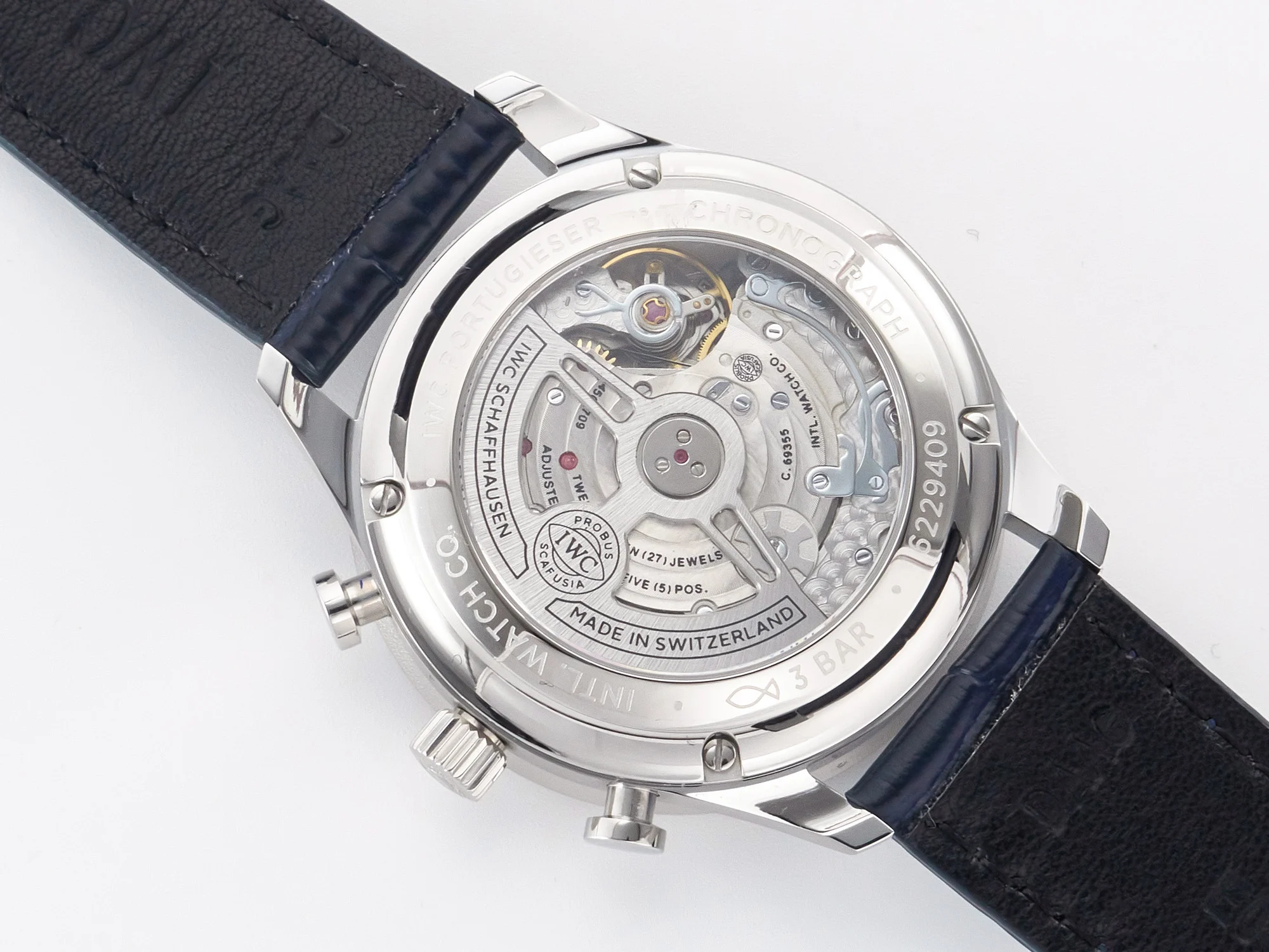 Portuguese Chrono IW371605 ZF 1:1 Best Edition White Dial on Blue Leather Strap A69355