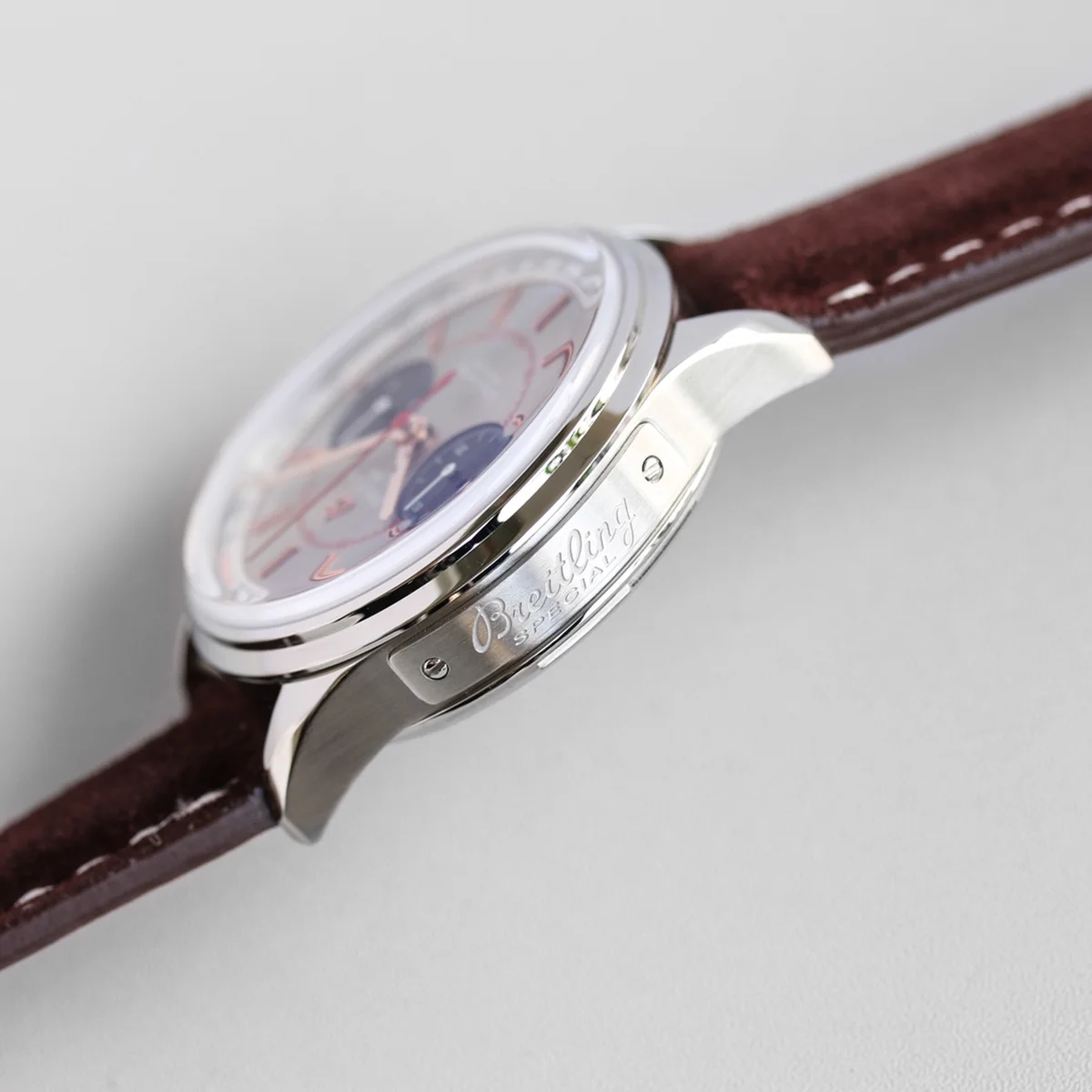 Premier B01 Chronograph 42 Wheels and Waves Silver Dial in Steel Ref: AB0118A31B1X2