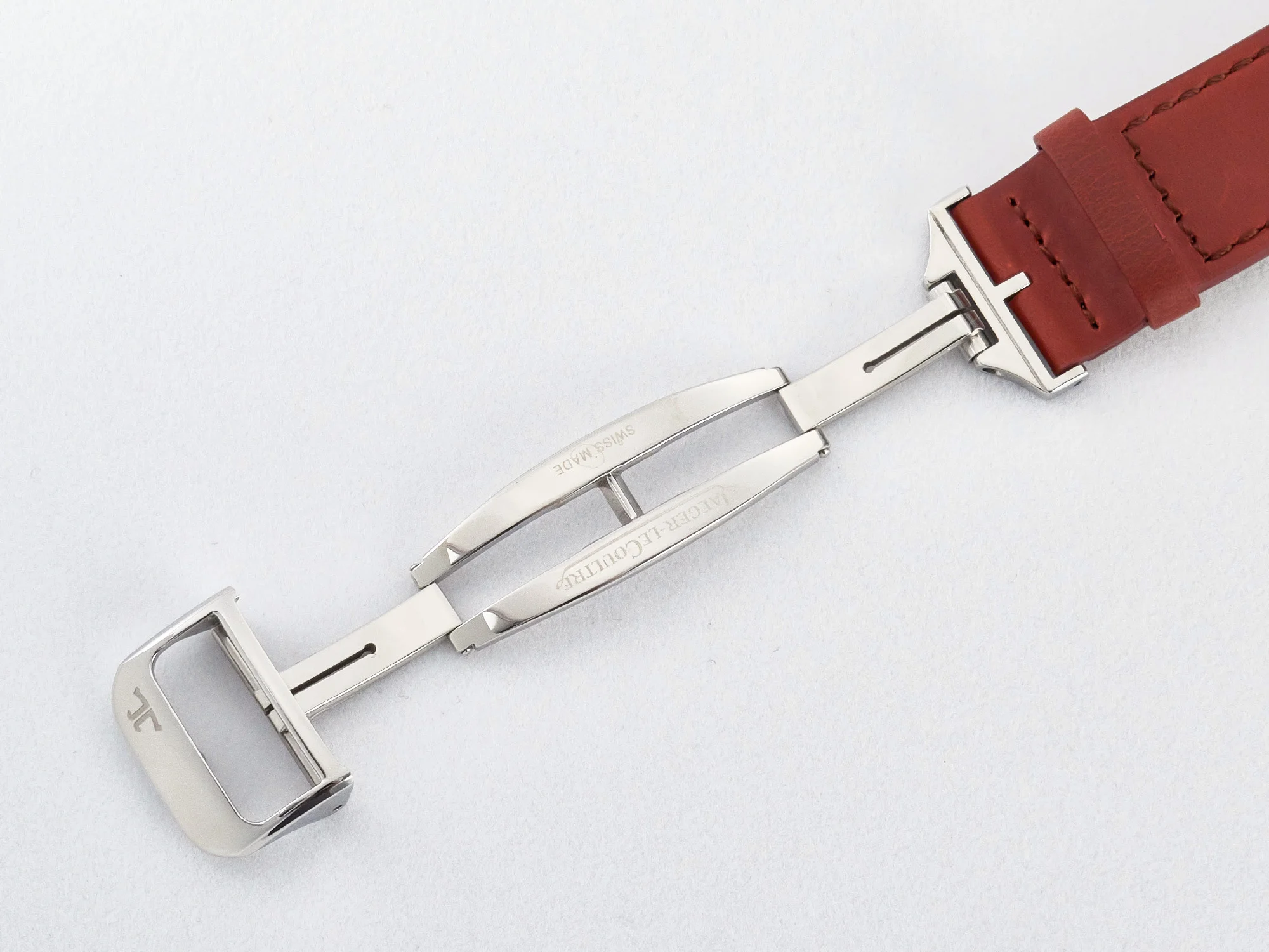 Reverso Classic Duoface Small Seconds SS MGF Best Edition White Guilloché Dial on Red Leather Strap A854A