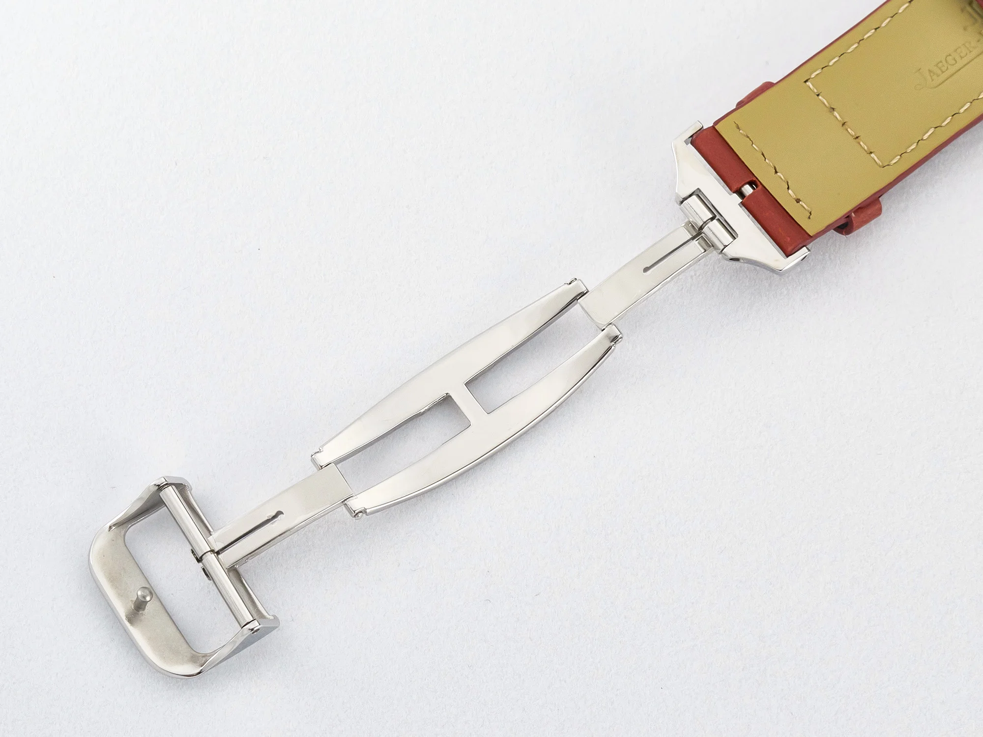 Reverso Classic Duoface Small Seconds SS MGF Best Edition White Guilloché Dial on Red Leather Strap A854A
