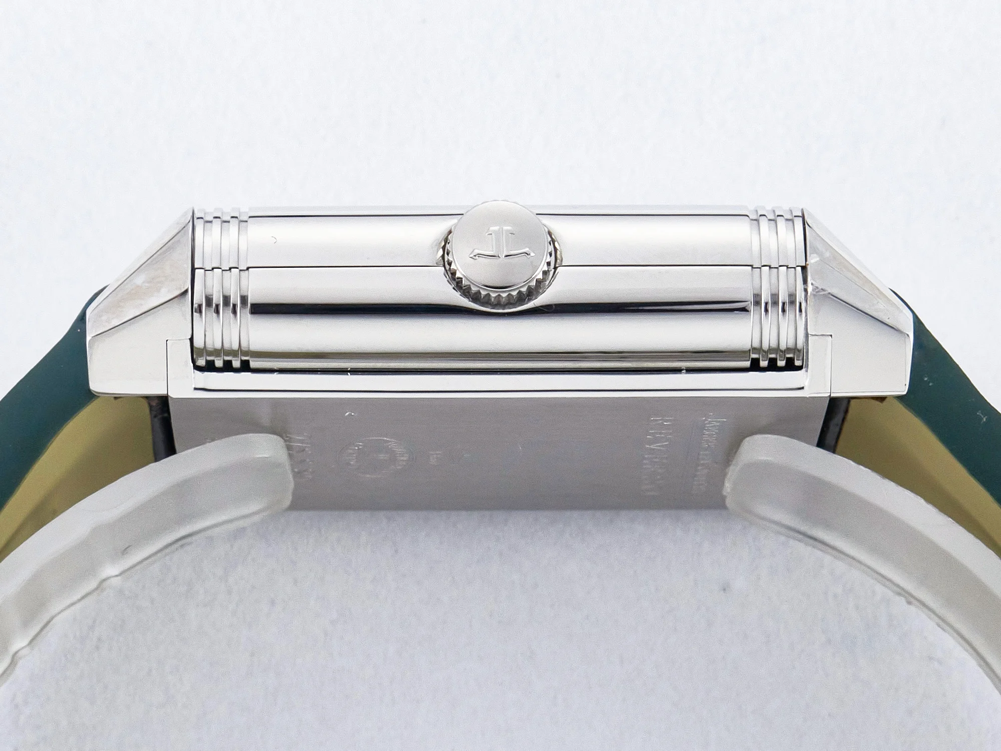 Reverso Classic Duoface Small Seconds SS MGF Best Edition White Textured Dial on Black Leather Strap A854A