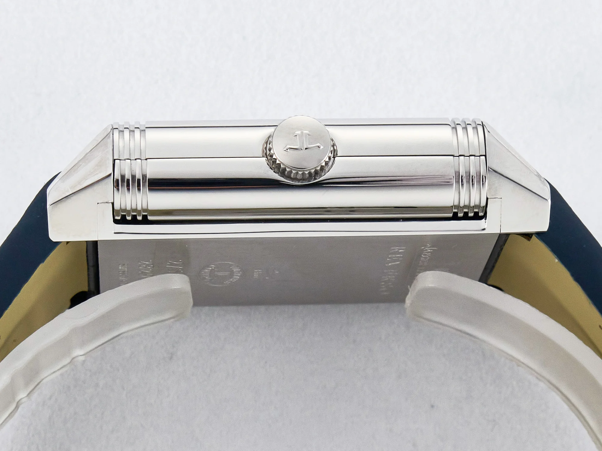 Reverso Tribute Duoface Small Seconds SS MGF Best Edition Blue Dial on Blue Leather Strap A854A