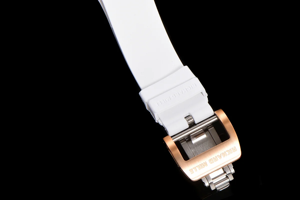RM 007 Automatic Ladies White Ceramic Red Lips Diamond