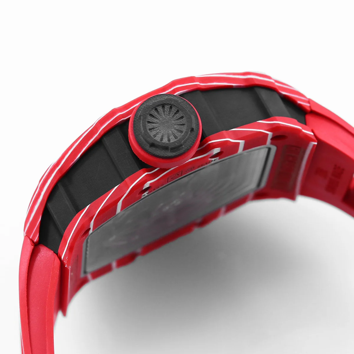 RM 035-02 Rafael Nadal TPT Red on Red Rubber Strap