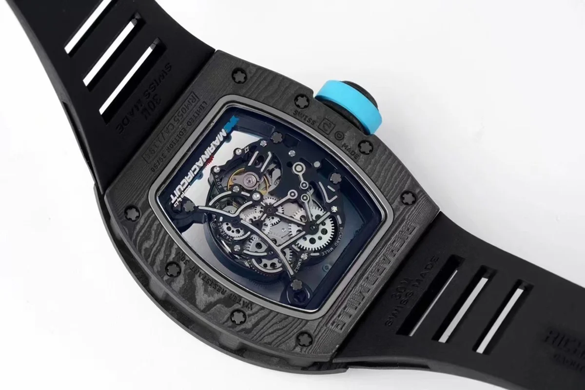 RM 055 Bubba Watson “Yas Marina Circuit” NTPT on Black Rubber Strap RMUL2