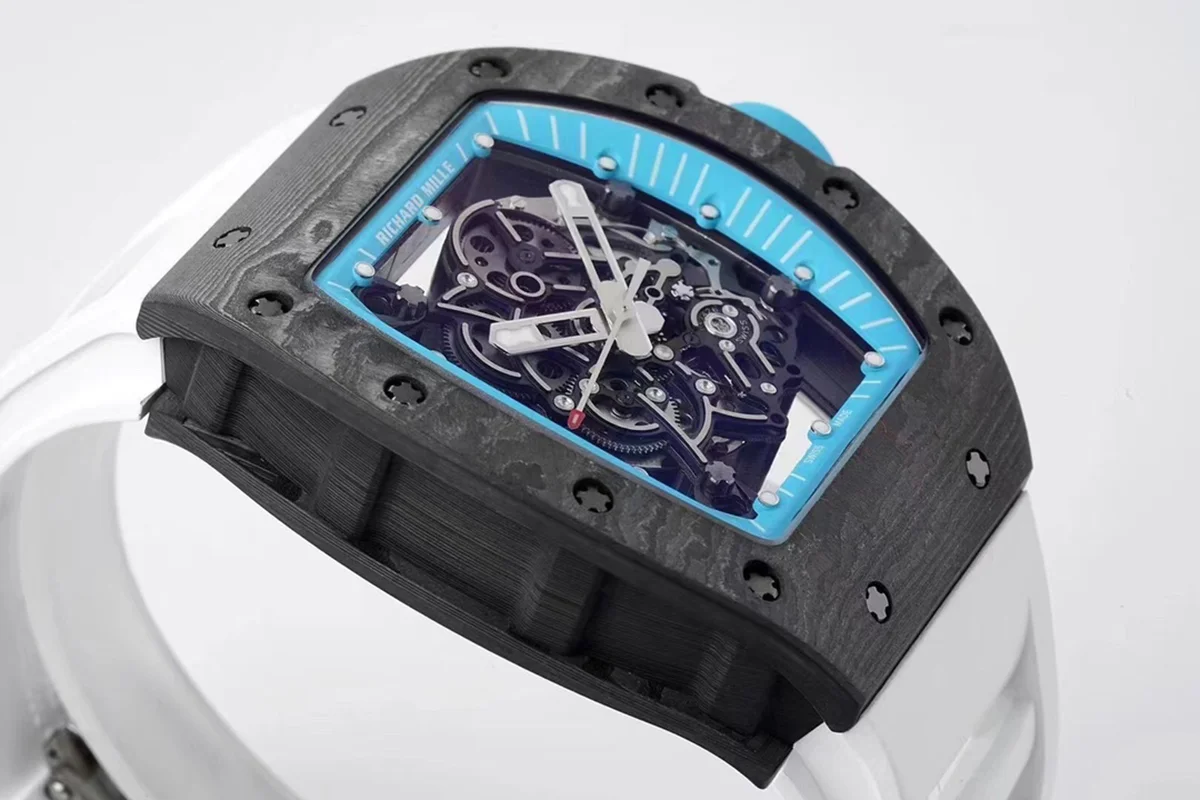 RM 055 Bubba Watson “Yas Marina Circuit” NTPT on White Rubber Strap RMUL2