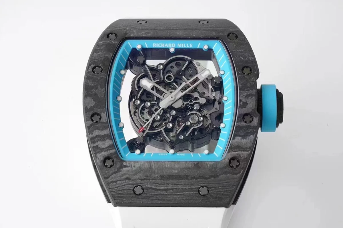 RM 055 Bubba Watson “Yas Marina Circuit” NTPT on White Rubber Strap RMUL2
