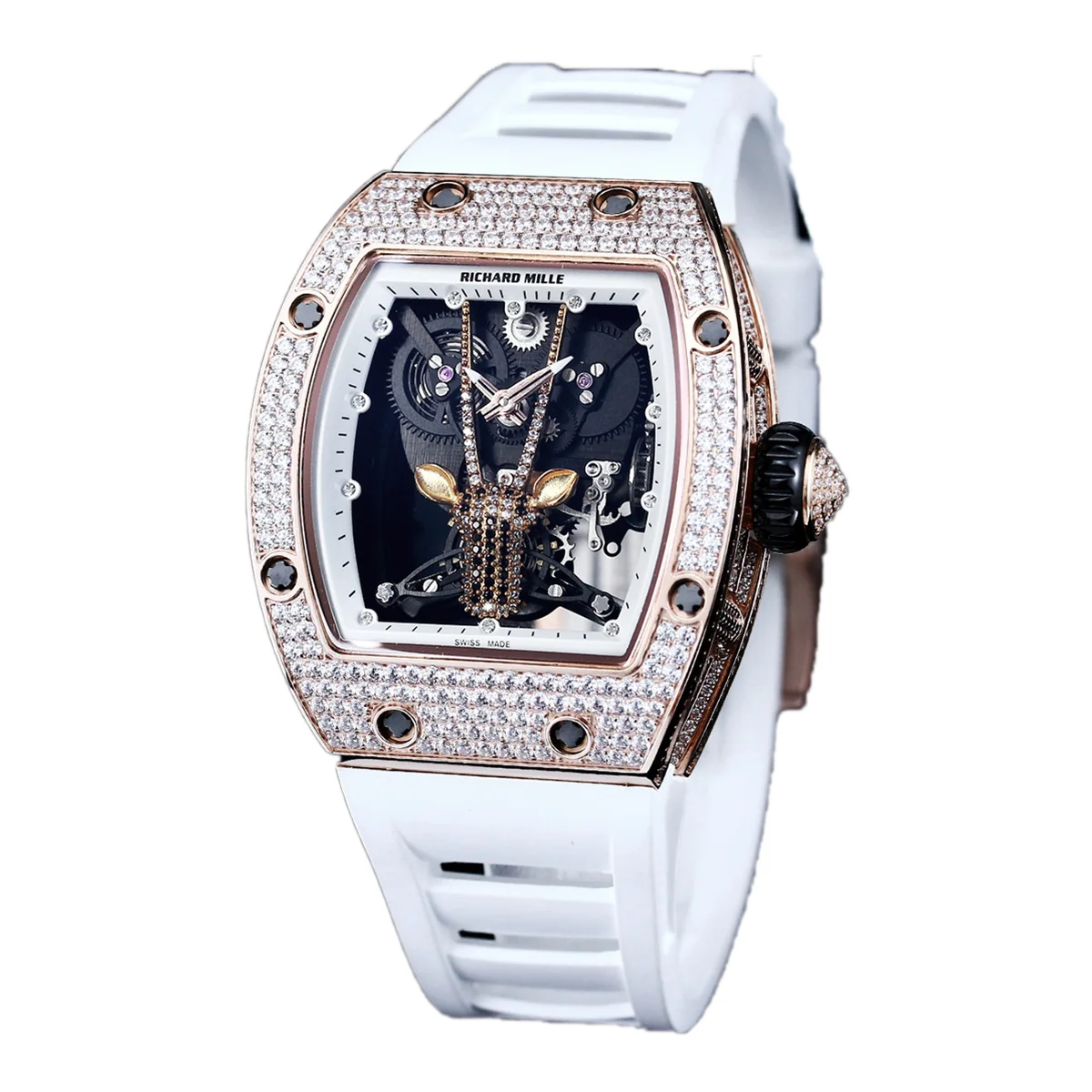 RM 51-05 Oryx Tourbillon in Rose Gold with Diamond Bezel