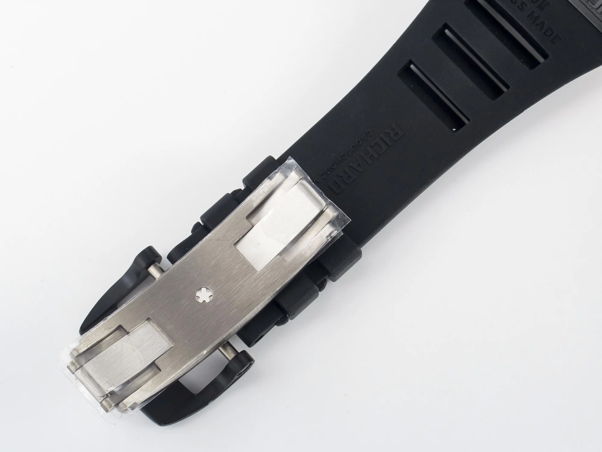 RM035-02 RG Black Ceramic SONIC Best Edition Skeleton Dial on Black Rubber Strap Clone RMUL1