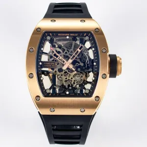 RM035-02 RG SONIC Best Edition Skeleton Dial on Black Rubber Strap Clone RMUL1