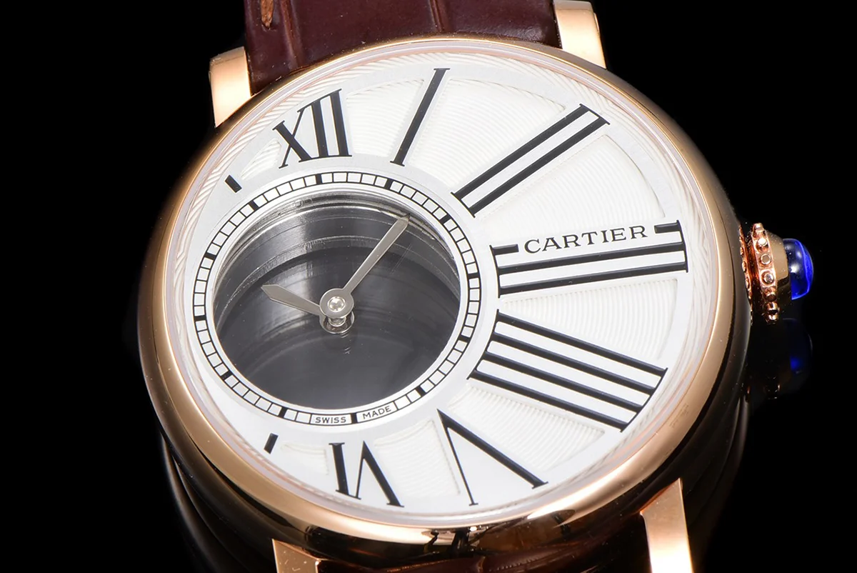 Rotonde De Cartier White Dial in Rose Gold
