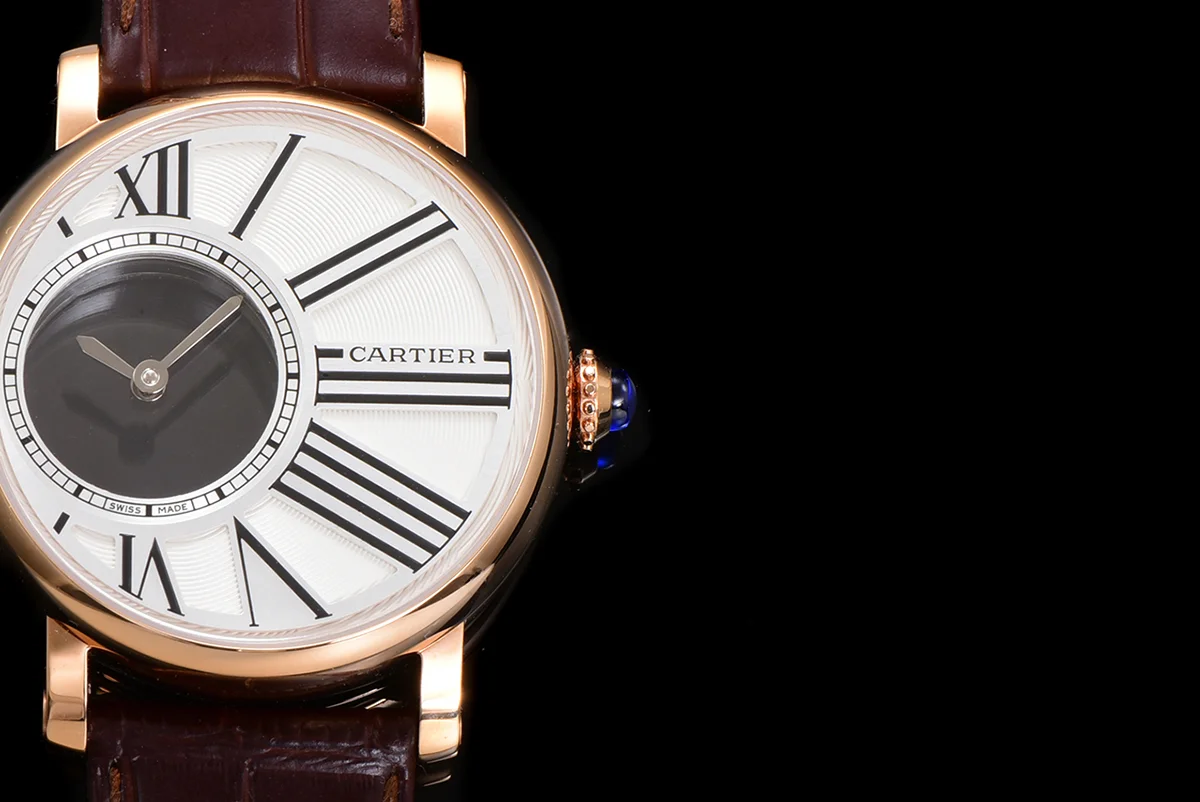 Rotonde De Cartier White Dial in Rose Gold