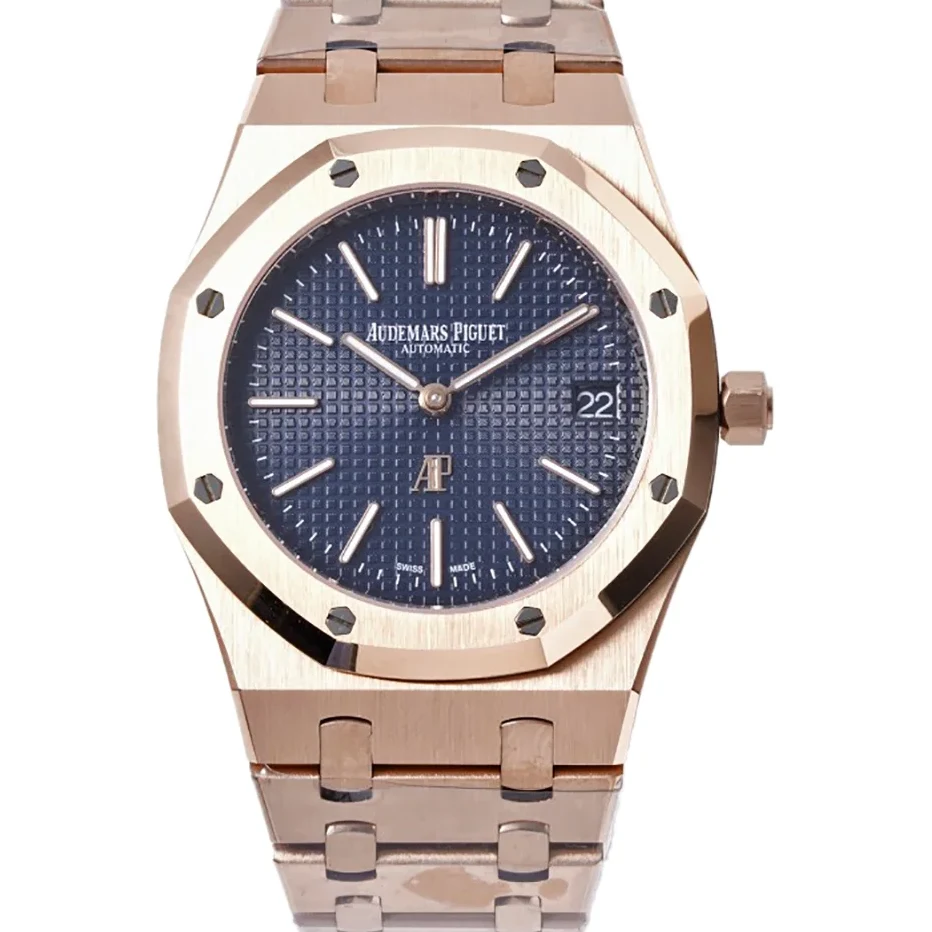 Royal Oak 15202 Blue Dial in Rose Gold