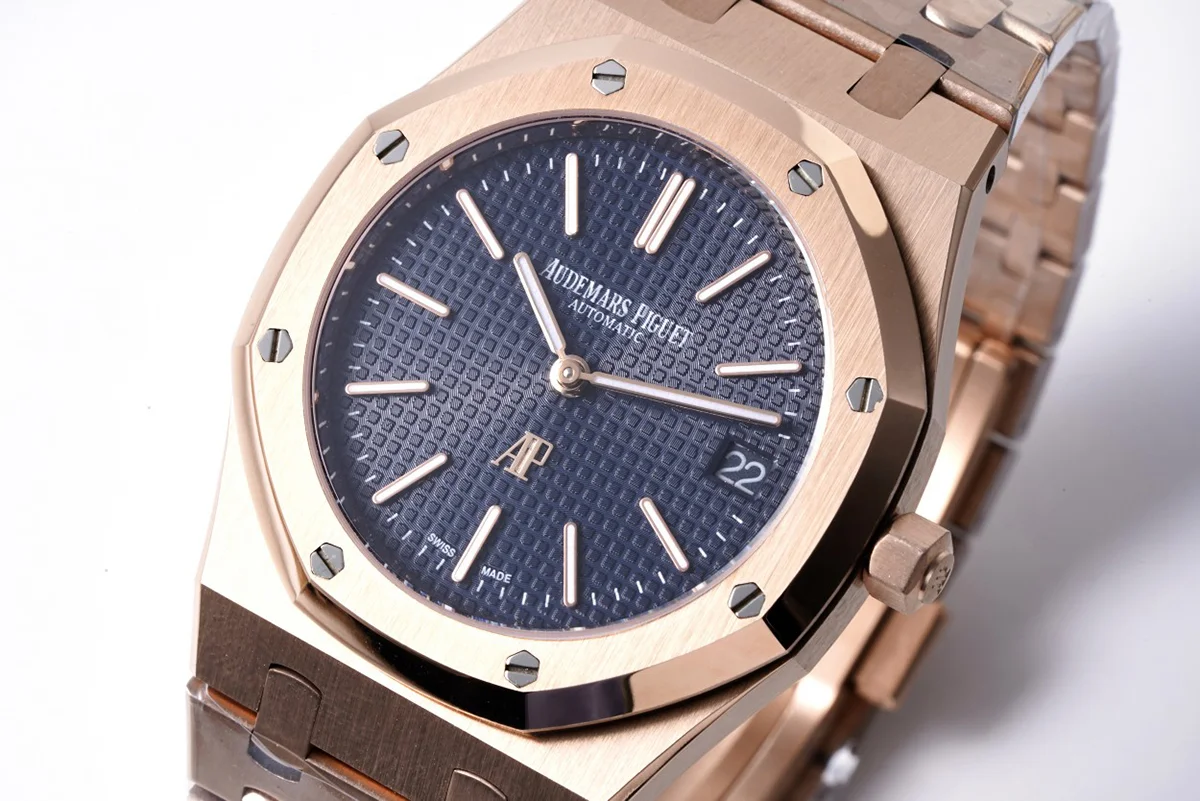 Royal Oak 15202 Blue Dial in Rose Gold