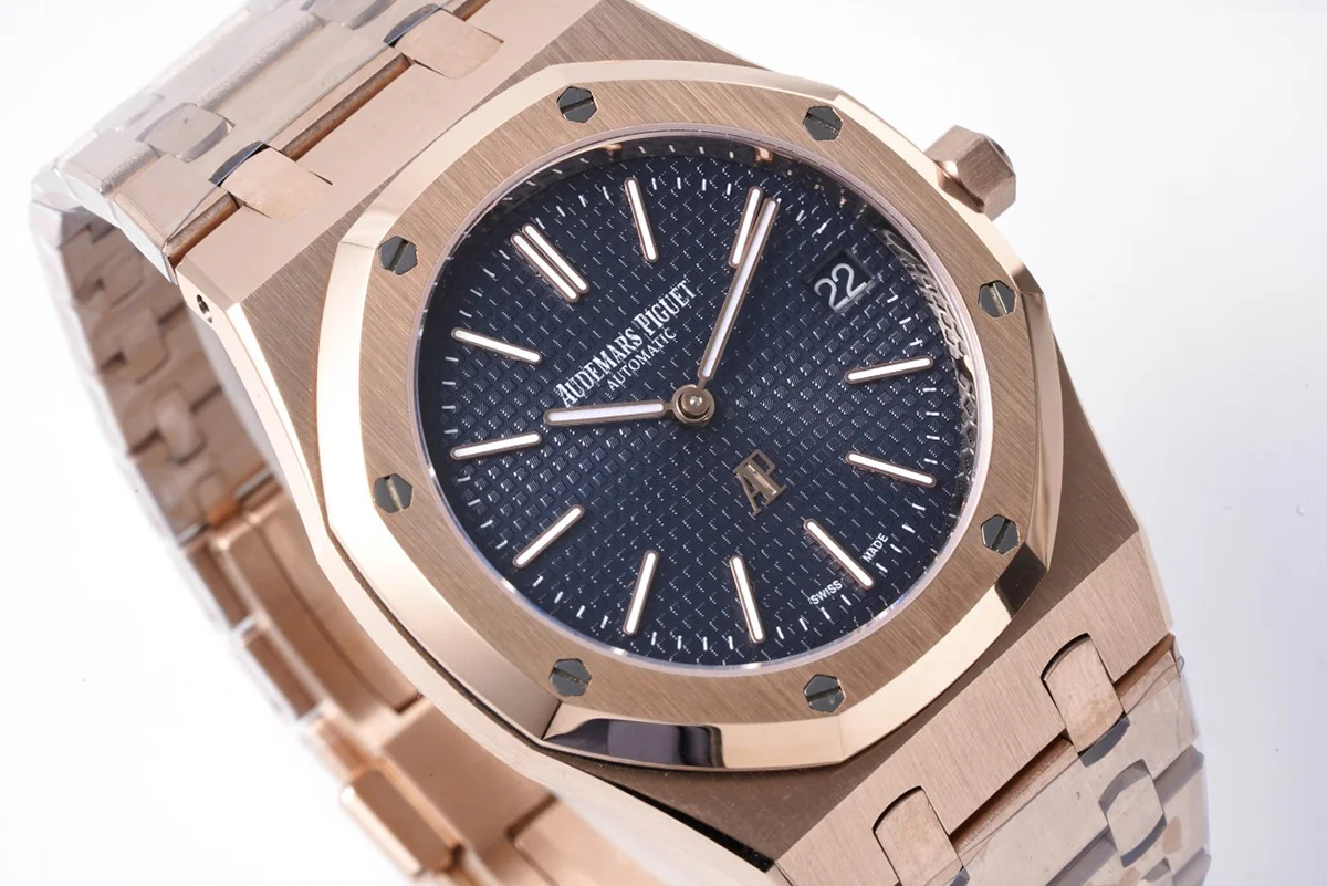 Royal Oak 15202 Blue Dial in Rose Gold