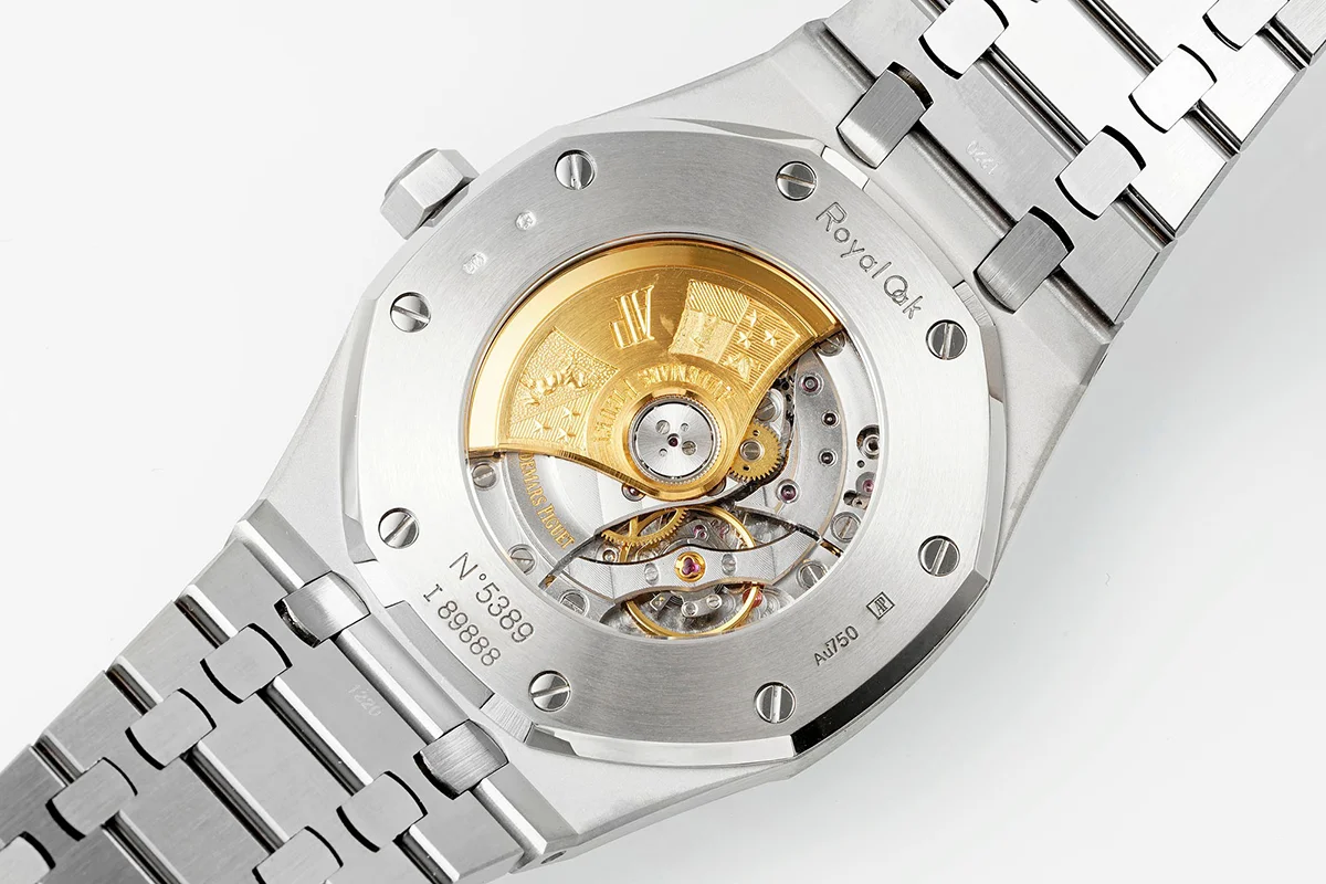 Royal Oak 15450ST 37mm Blue Dial in Frosted Gold