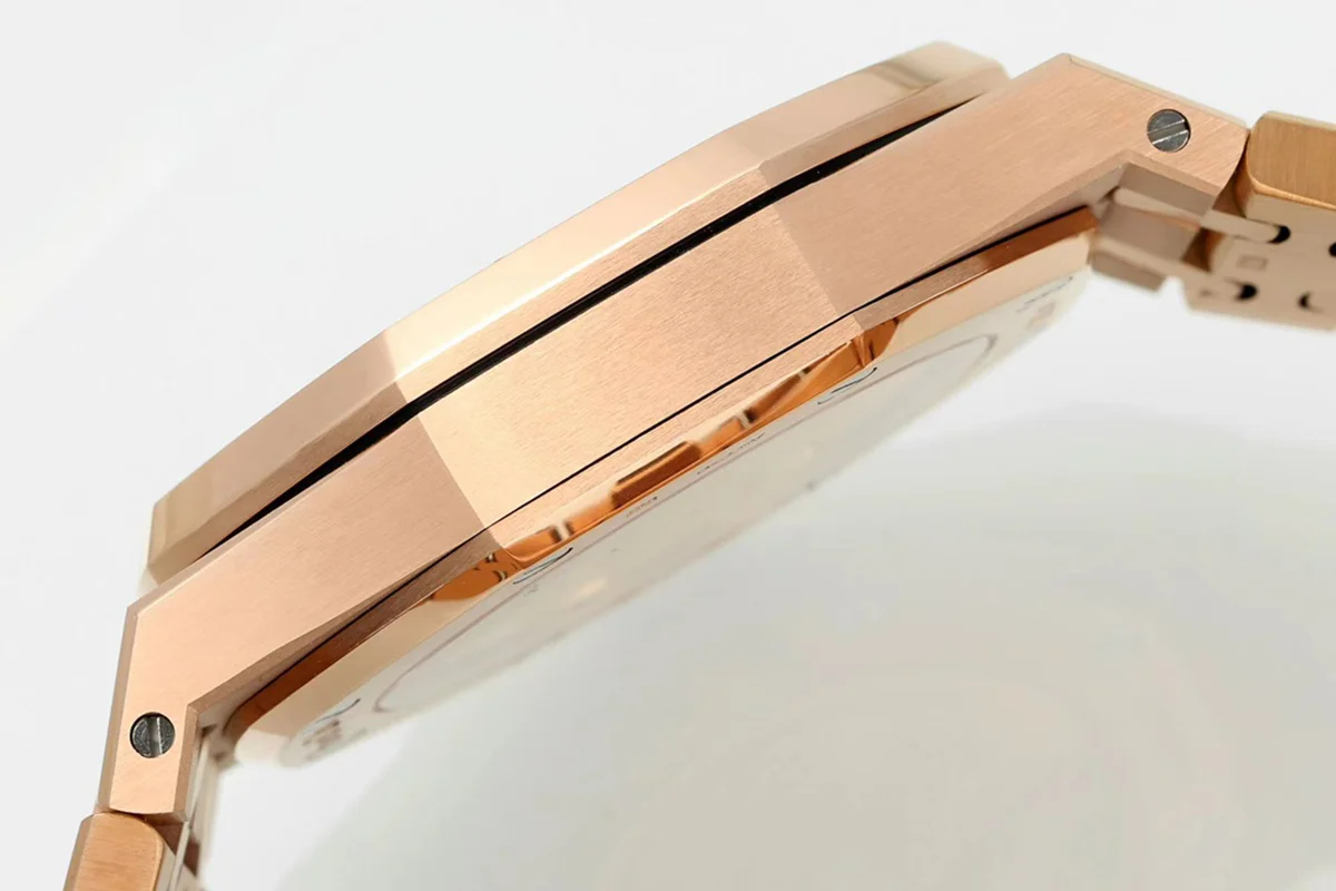 Royal Oak 15450ST 37mm Champagne Dial in Rose Gold with Diamond Bezel