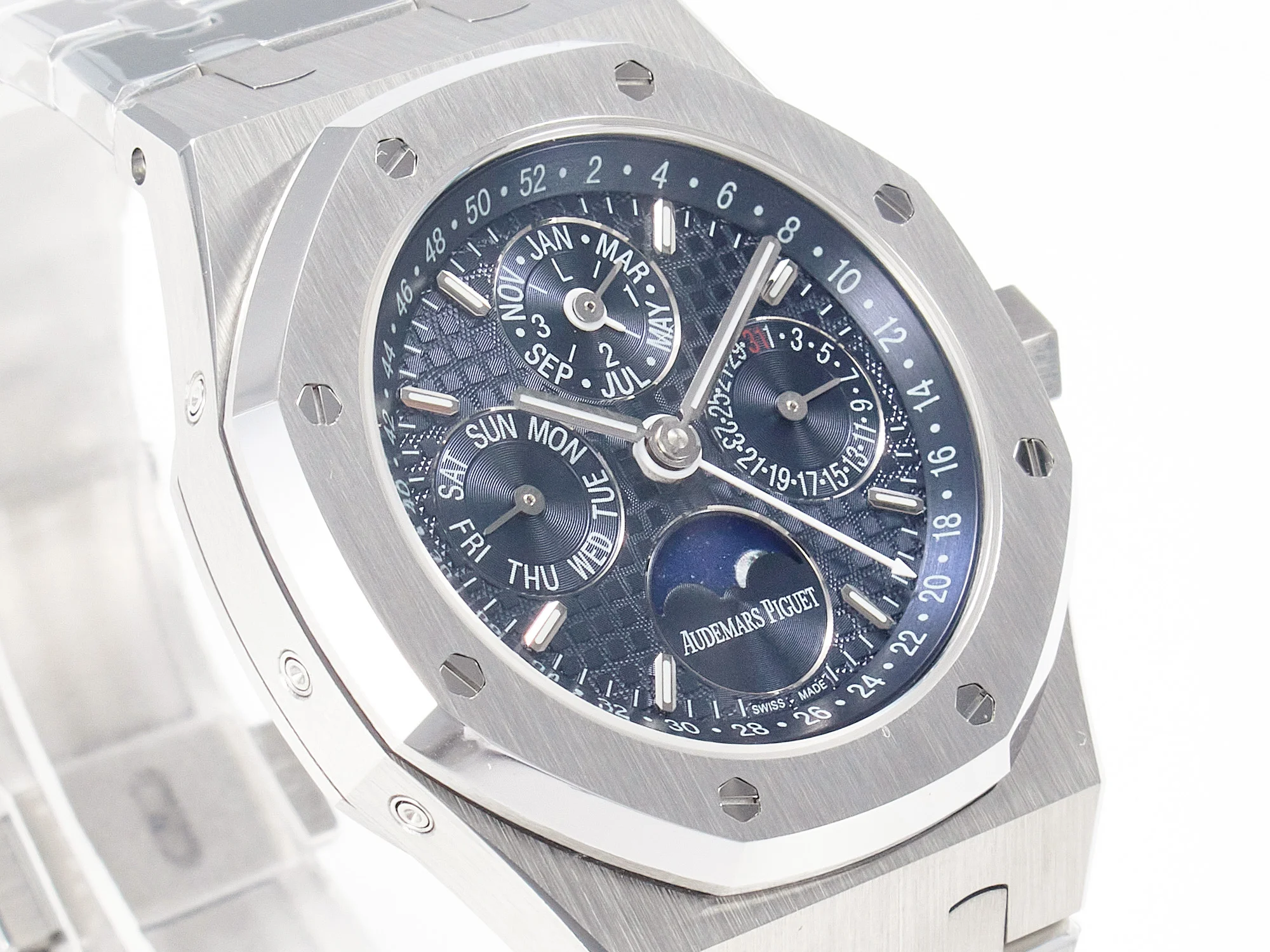 Royal Oak 41mm Perpetual Calendar 26574 SS APSF 1:1 Best Edition Blue Dial on SS Bracelet A5134 (CHS)