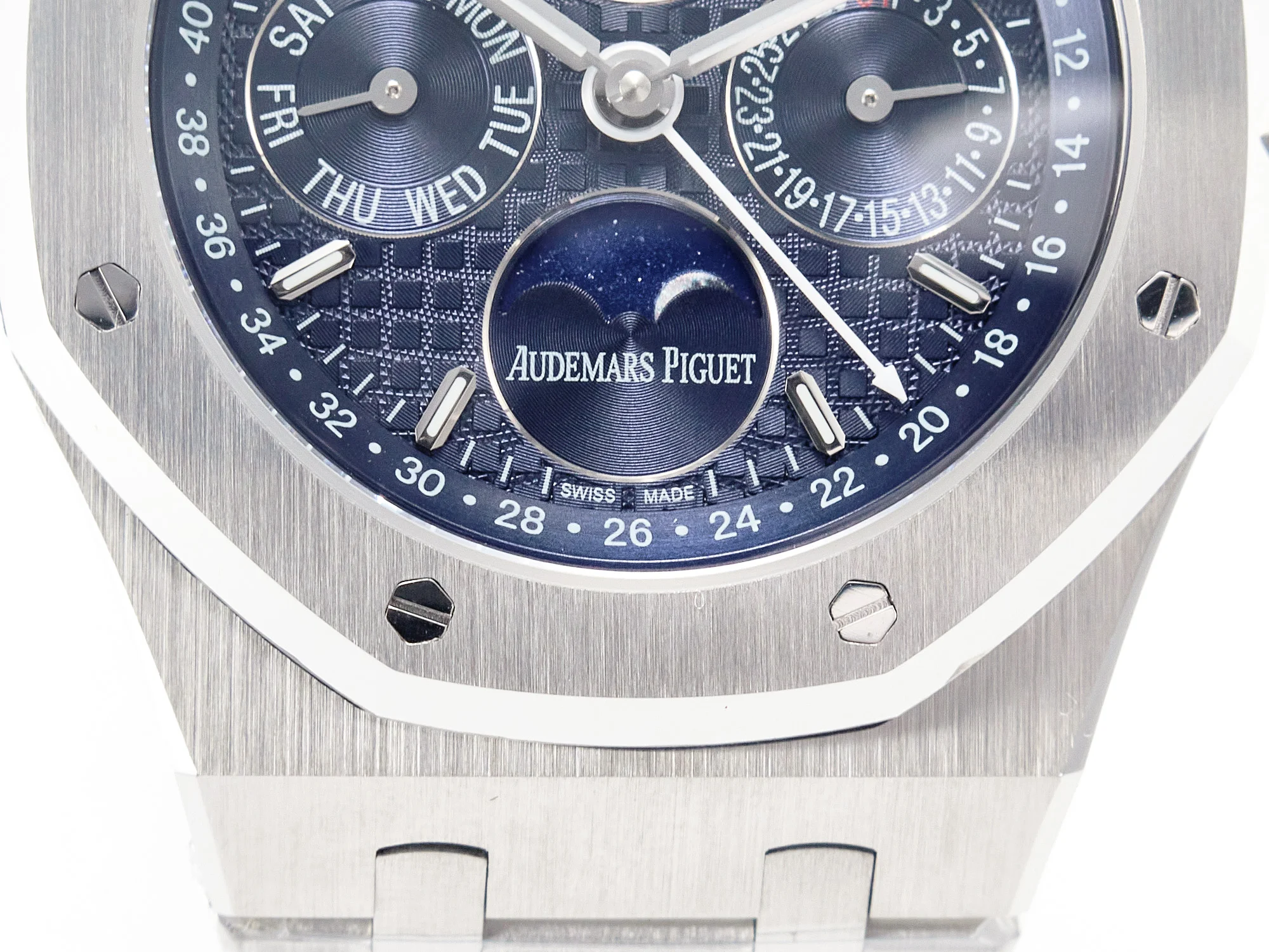 Royal Oak 41mm Perpetual Calendar 26574 SS APSF 1:1 Best Edition Blue Dial on SS Bracelet A5134 (CHS)