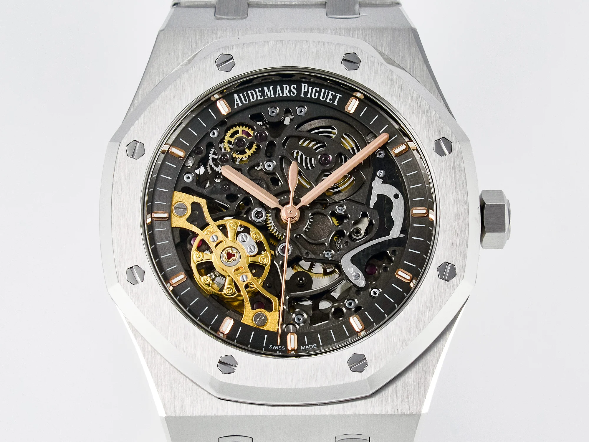 Royal Oak 41mm Skeleton 15407 SS ZF 1:1 Best Edition Skeleton Dial on SS Bracelet A3132
