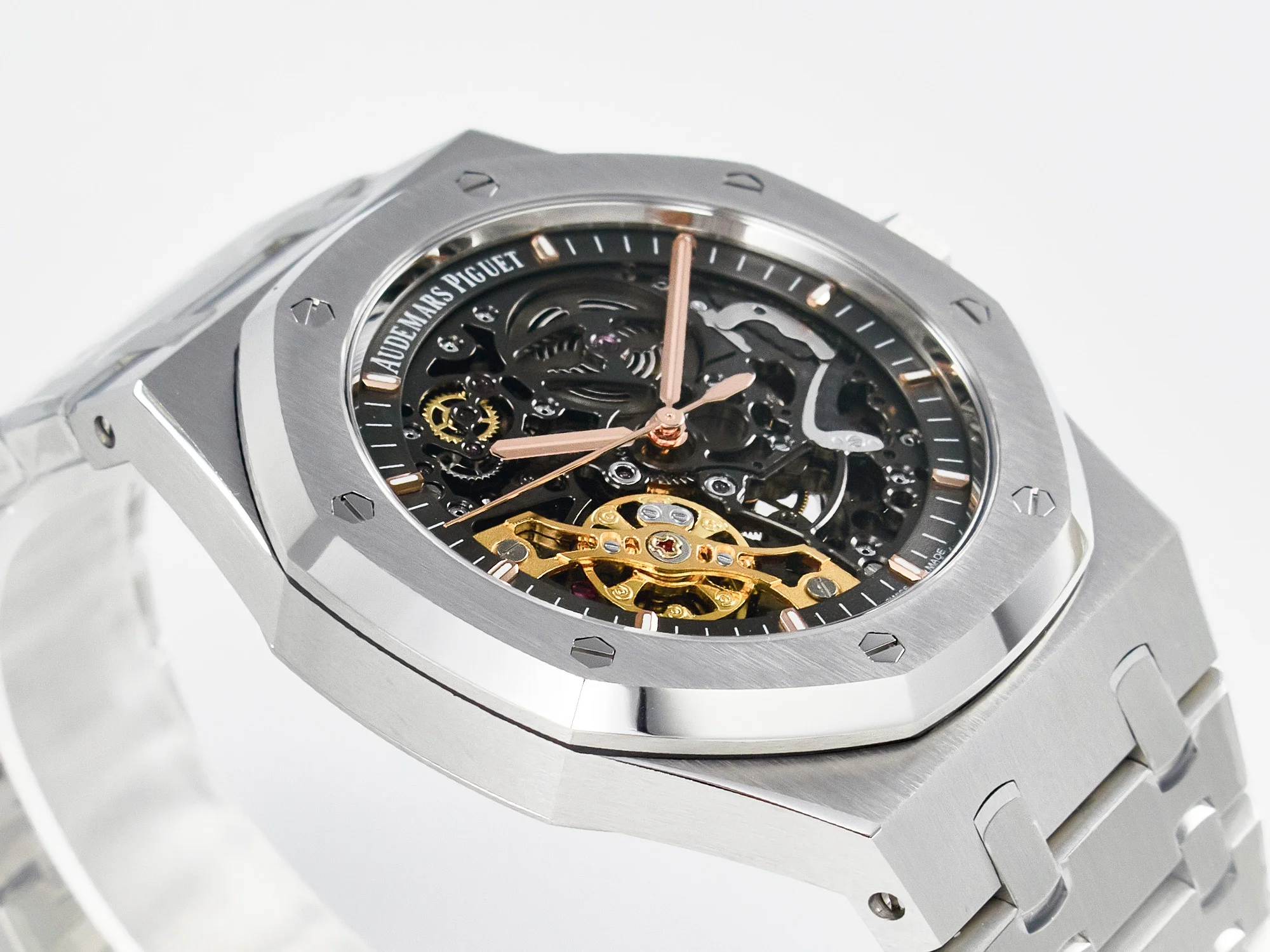 Royal Oak 41mm Skeleton 15407 SS ZF 1:1 Best Edition Skeleton Dial on SS Bracelet A3132