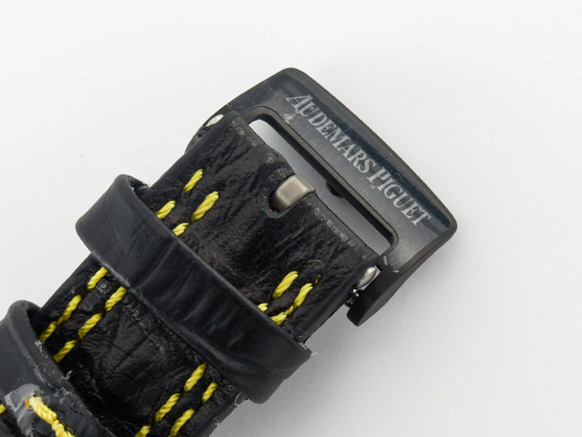 Royal Oak Offshore Bumble Bee Forged Carbon 1:1 JF Best Edition on Leather Strap A7750 w/ Cyclops & DW Mod