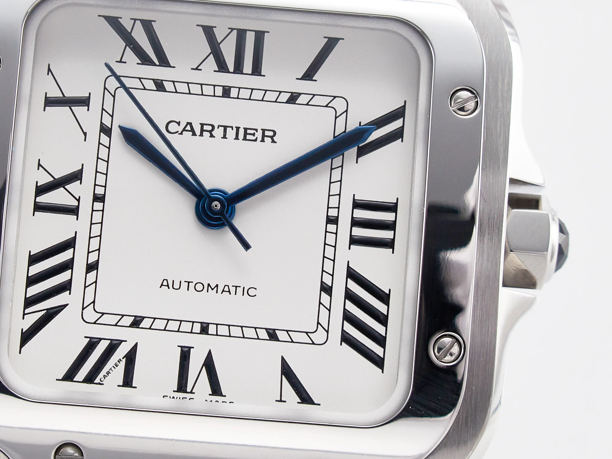 Santos de Cartier 35mm SS 2018 BVF 1:1 Best Edition White Dial on SS SmartLinks Bracelet MIYOTA 9015 V2