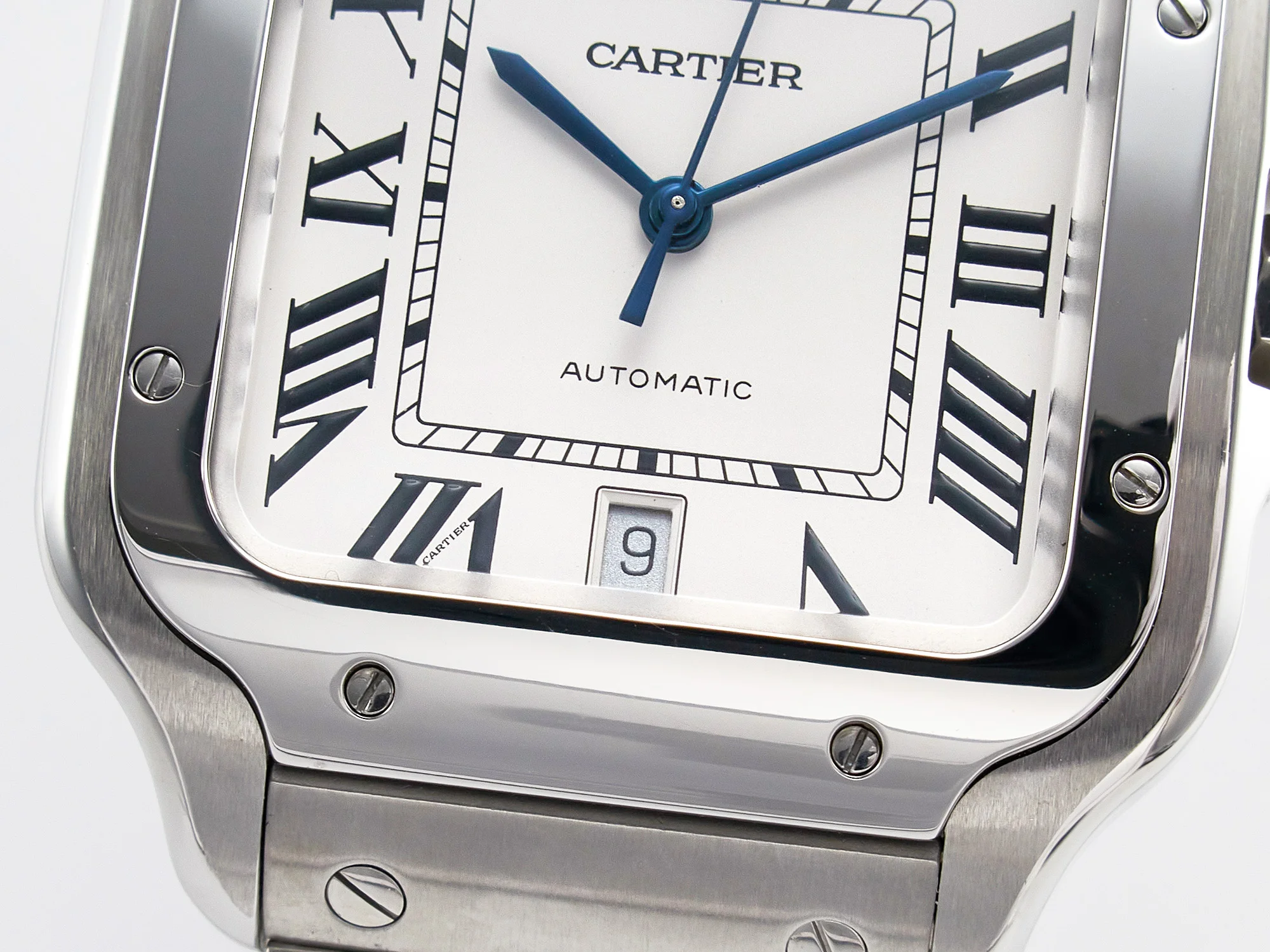 Santos de Cartier 40mm SS BVF 1:1 Best Edition White Dial on SS Bracelet MIYOTA 9015