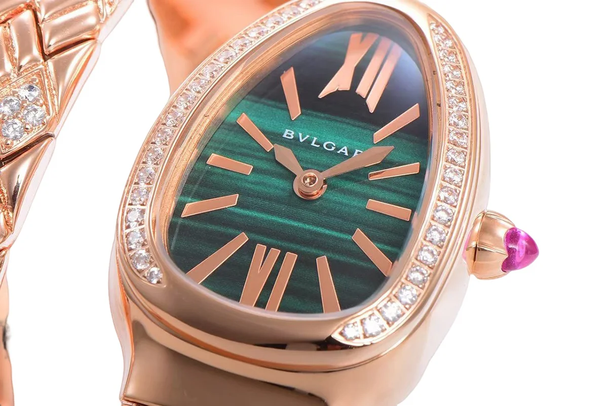 Serpenti Seduttori Watch Green Dial in Rose Gold with Diamonds