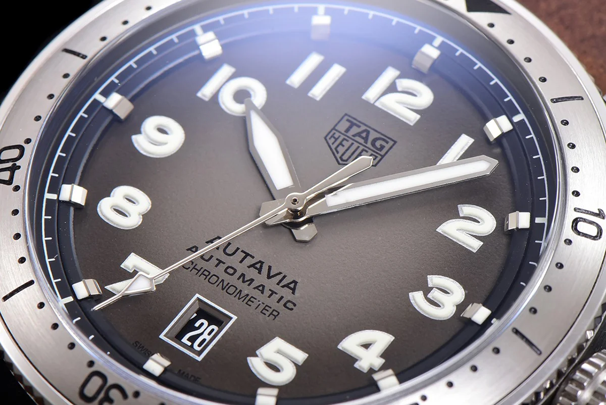 Tag Heuer Autavia Caliber 5 Grey Dial on Leather Strap