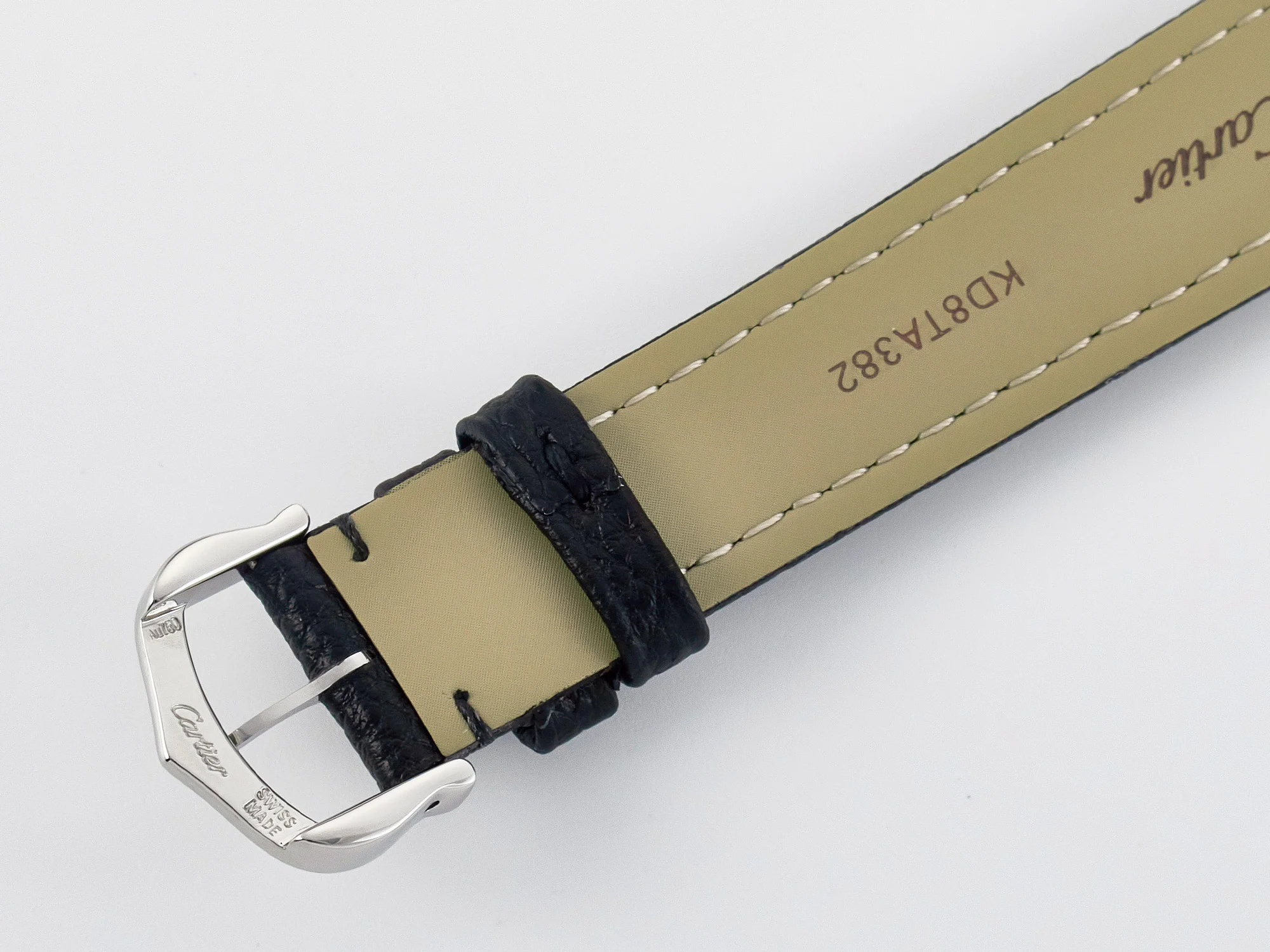 Tank Must Small SS 29mm DRF 1:1 Best Edition White Dial on Black Leather Strap Swiss Quartz