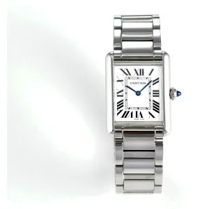 Tank Must SS 33.7mm DRF 1:1 Best Edition White Dial on SS Bracelet Jap Quartz